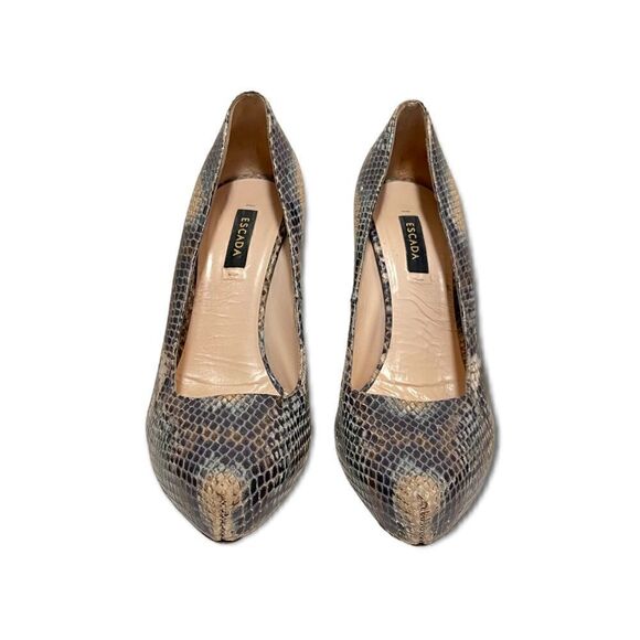 ❤️SOLD❤️ Escada Snakeskin Heels Size: |39| - Picture 5 of 10